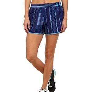 UA Perfect Pace Blue Lined Running Shorts Size S